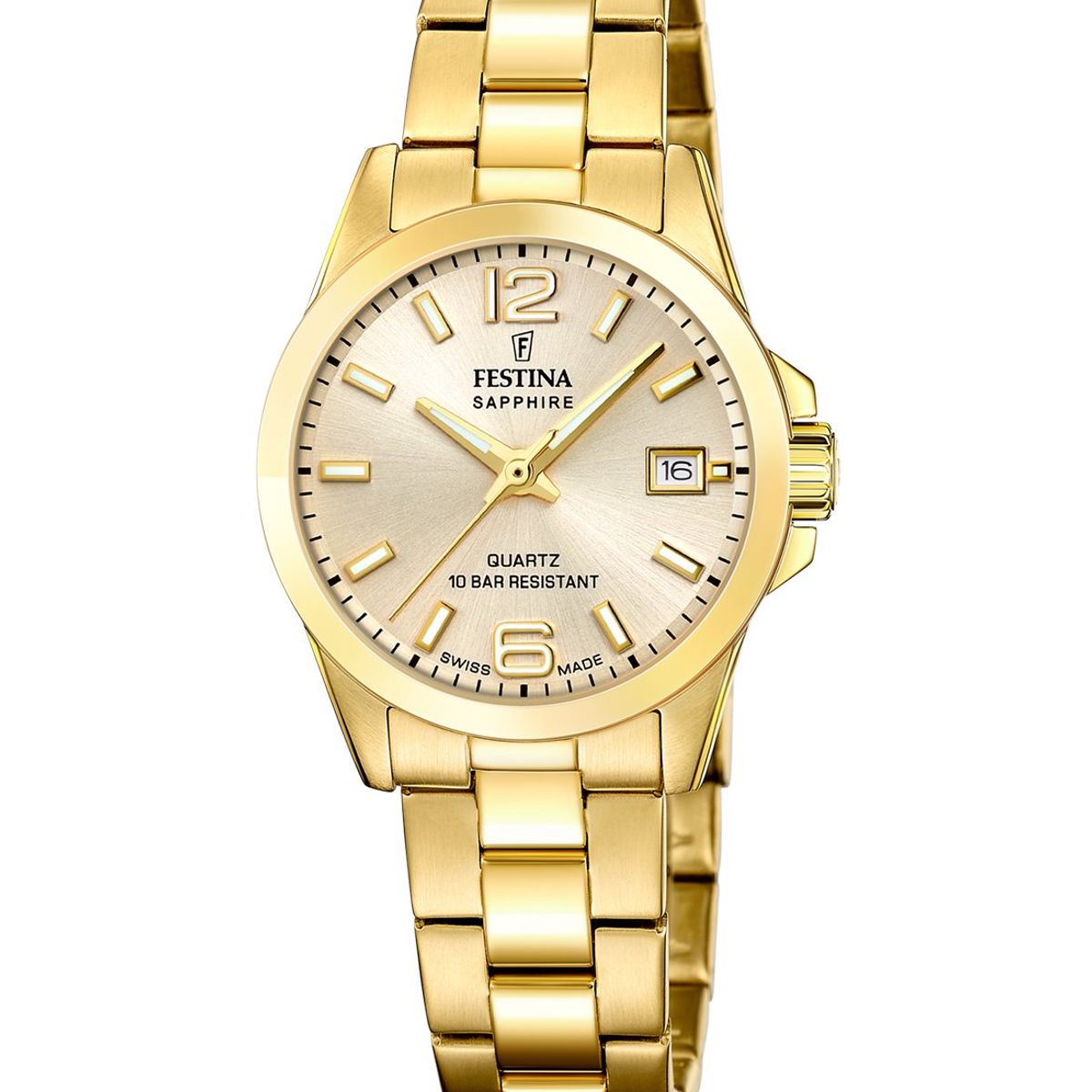FESTINA SWISS - Reloj F20050/2 Festina Swiss Dorado Mujer ACERO CLASICO