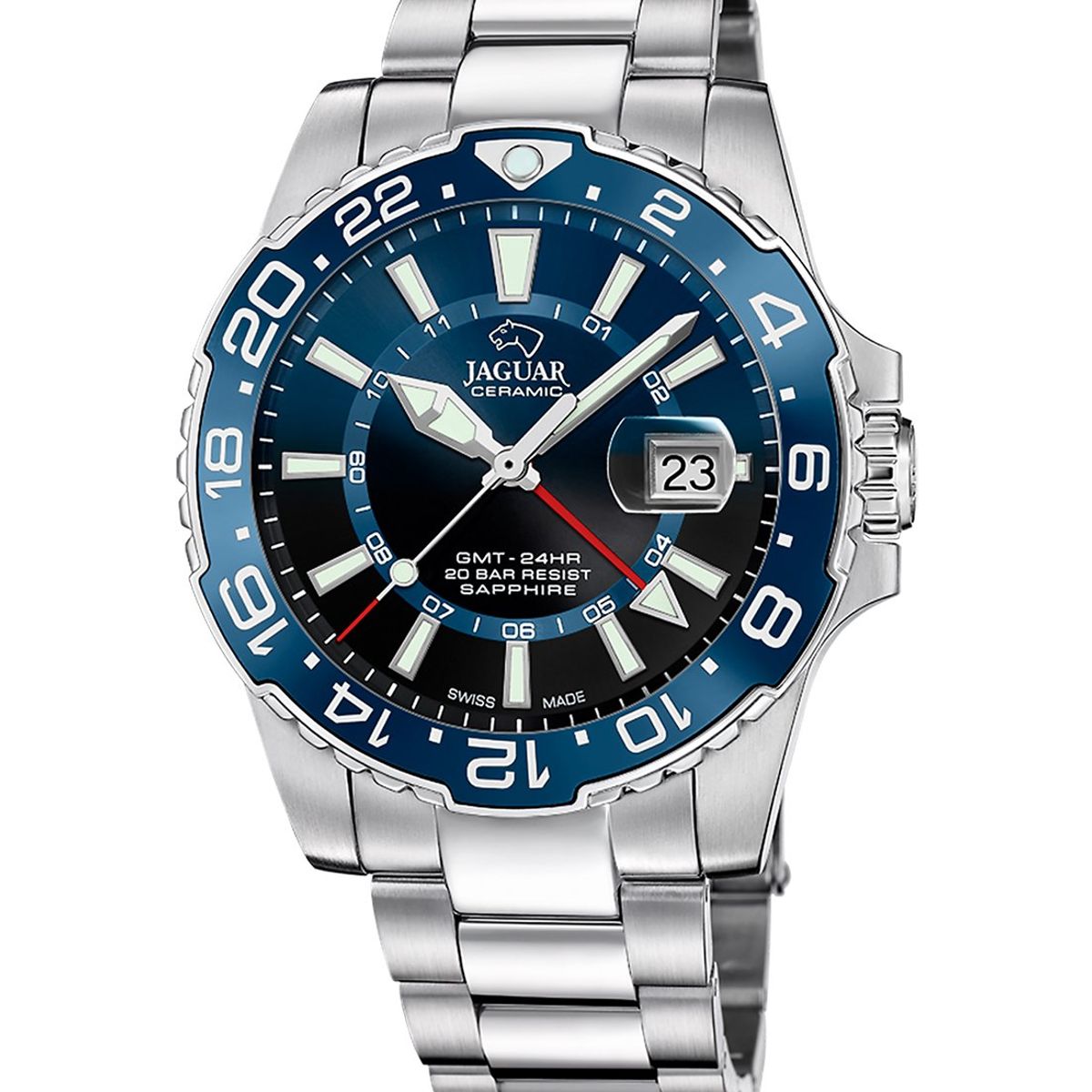 JAGUAR - Reloj J1011/2 Jaguar Swiss Azul Hombre Ceramic