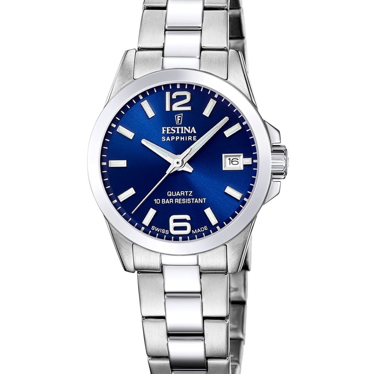 FESTINA SWISS - Reloj F20049/5 Festina Swiss Azul Mujer Acero Clásico