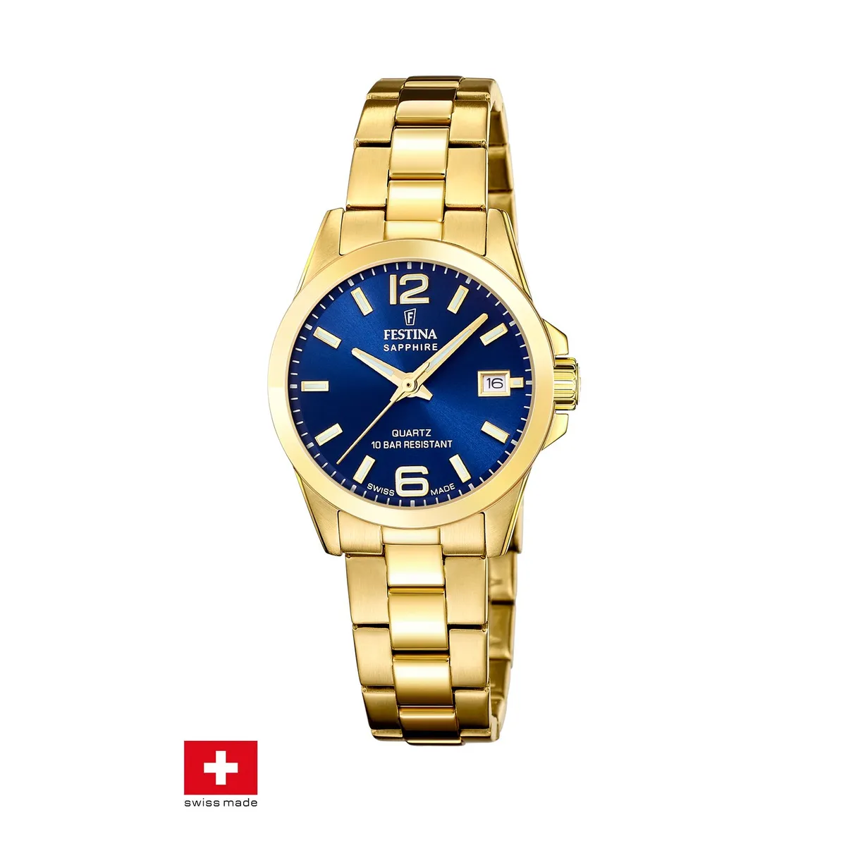 FESTINA SWISS - Reloj F20050/3 Festina Swiss Azul Mujer Acero Clásico