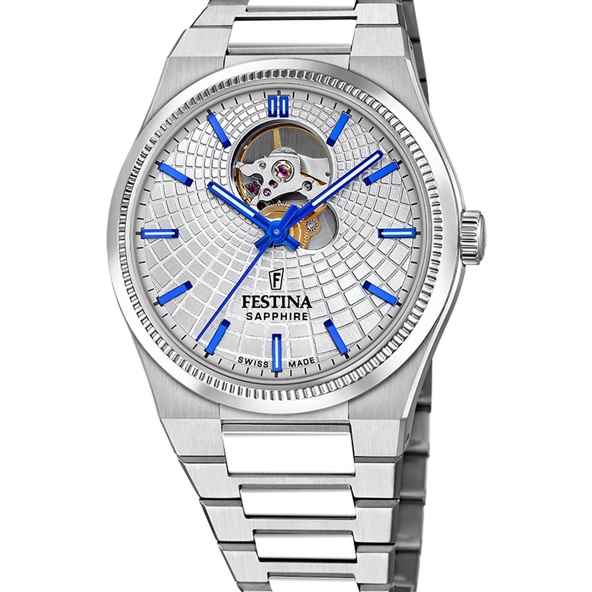 FESTINA SWISS - Reloj F20053/1 Festina Swiss Plateado Hombre Automático