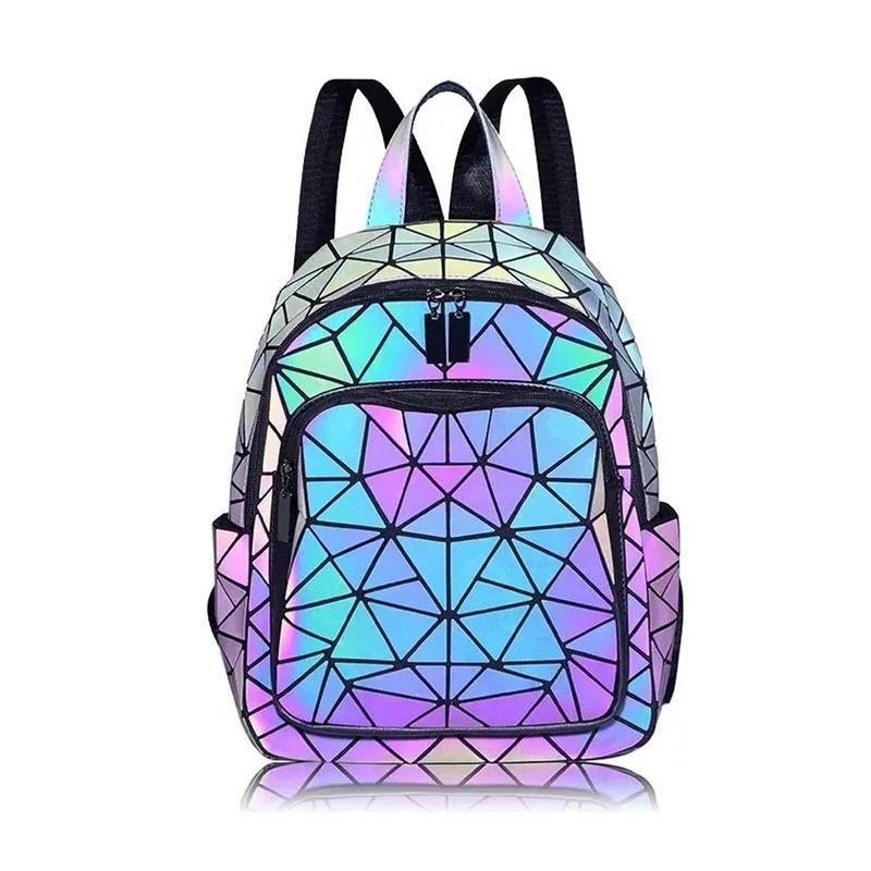 GENERICO - Mochila Geométrica Holográfica Reflectante 15l Mujer