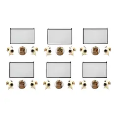 GENERICO - Pack X6 Puerta De Seguridad Plegable Magica Malla Mascotas
