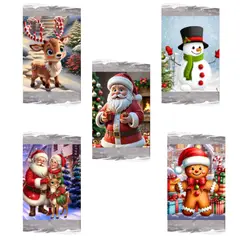 GENERICO - Pack 50 Chocolates Navideños 5 Diseños Navidad Santa Claus