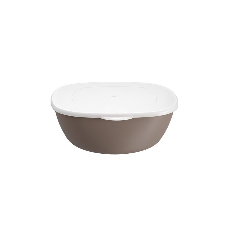 COZA - Ensaladera De Plástico Con Tapa Coza Gris 1,3 l