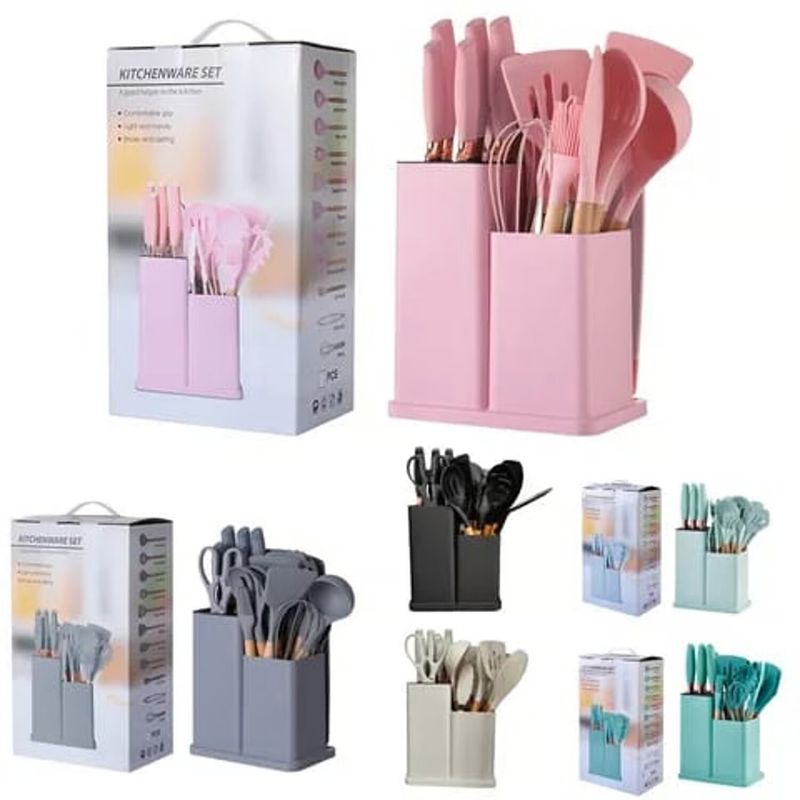 GENERICO - Set De Utensilios de Cocina Silicona 19 Piezas