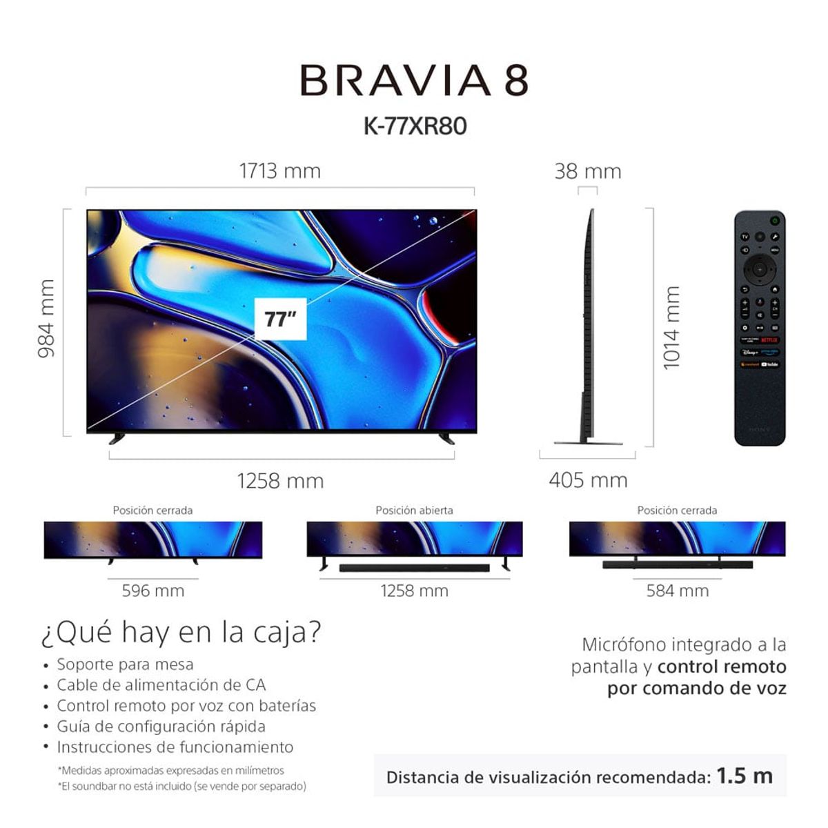 SONY - Oled Smart TV 4K Ultra HD Bravia 8 77"