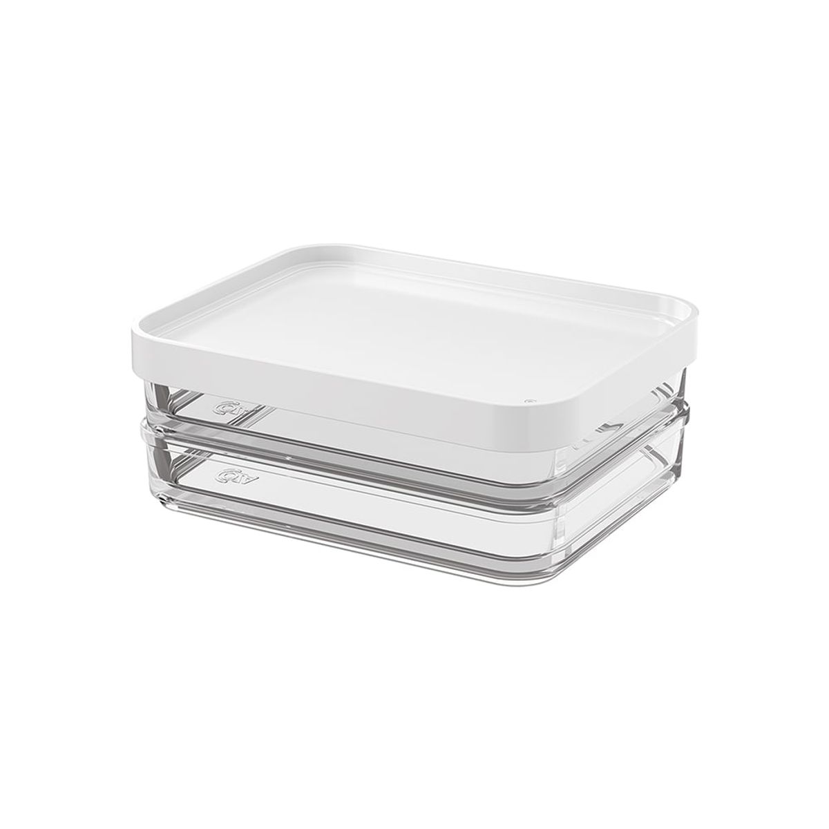 COZA - Pote De Plástico Coza Clear Dúo Blanco 560 ml