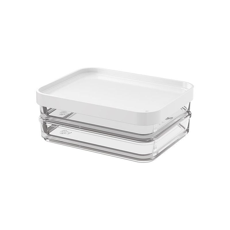 COZA - Pote De Plástico Coza Clear Dúo Blanco 560 ml