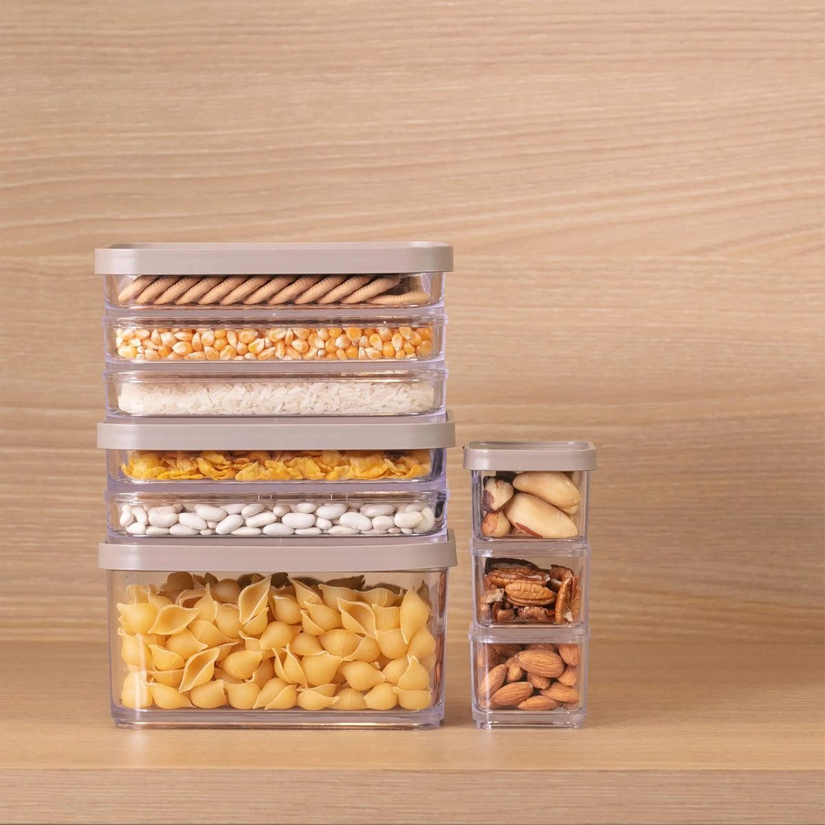 COZA - Pote De Plástico Coza Clear Dúo Blanco 560 ml