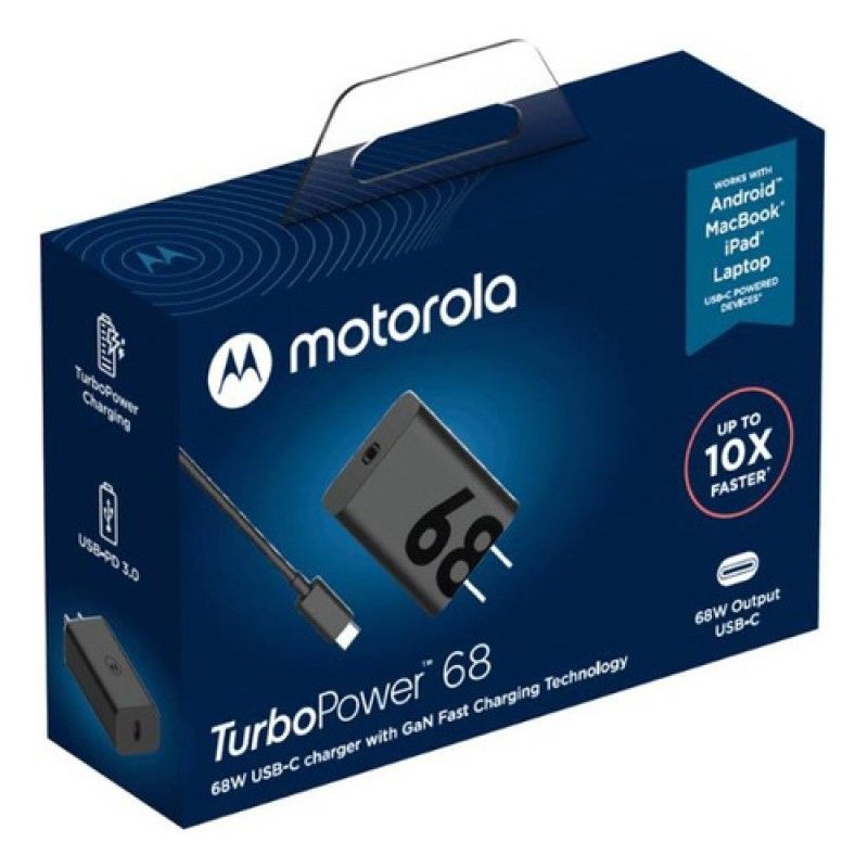 MOTOROLA - Cargador Motorola Turbo Power 68w Usb-c  Macbook Laptop