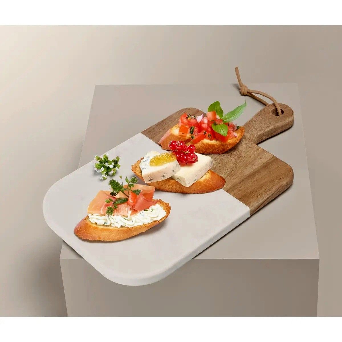 TCHIBO - Tabla Para Servir Madera Marmol Tchibo