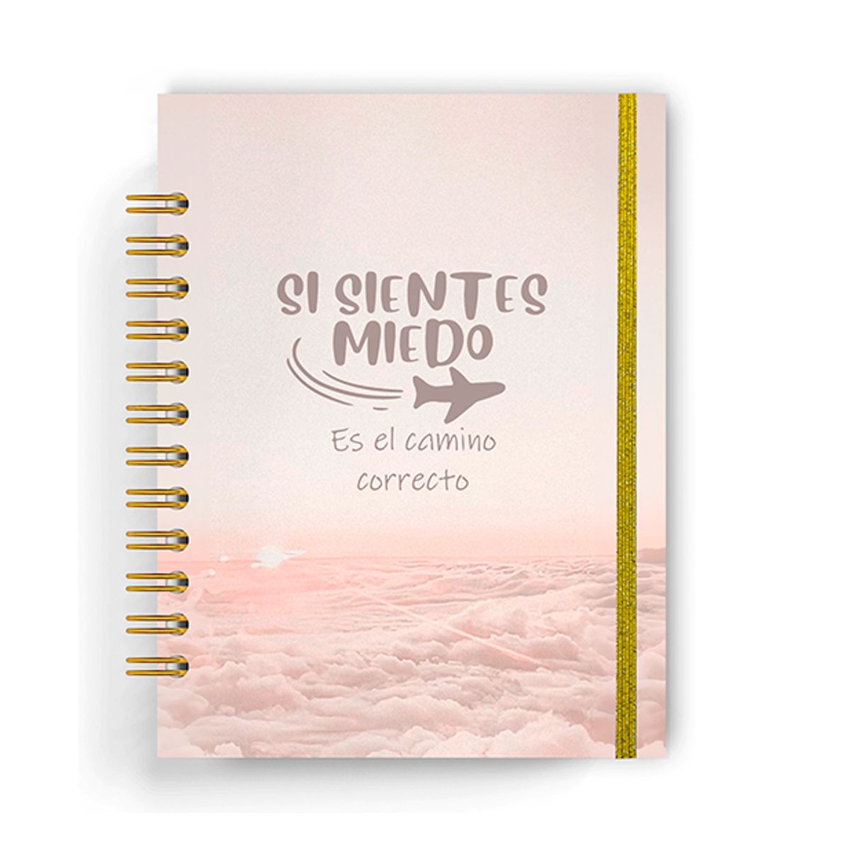 GENERICO - agenda planner con frase motivacional "si sientes miedo" 2025