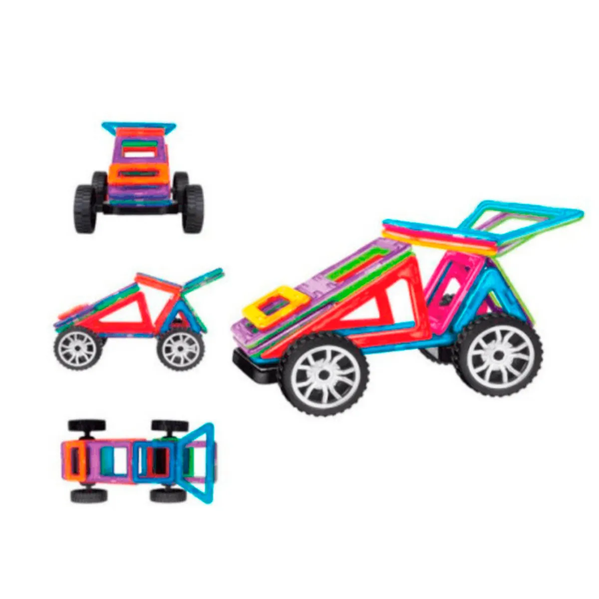 GENERICO - Auto Armable Bloques Magnéticos Construcción Didáctico