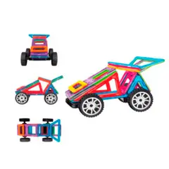 GENERICO - Auto Armable Bloques Magnéticos Construcción Didáctico
