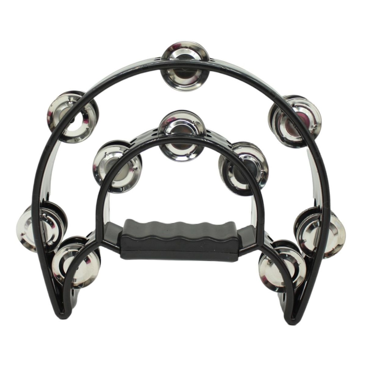 HENDRIX - Pandero Musical Media Luna Hendrix Negro 20x20 cm