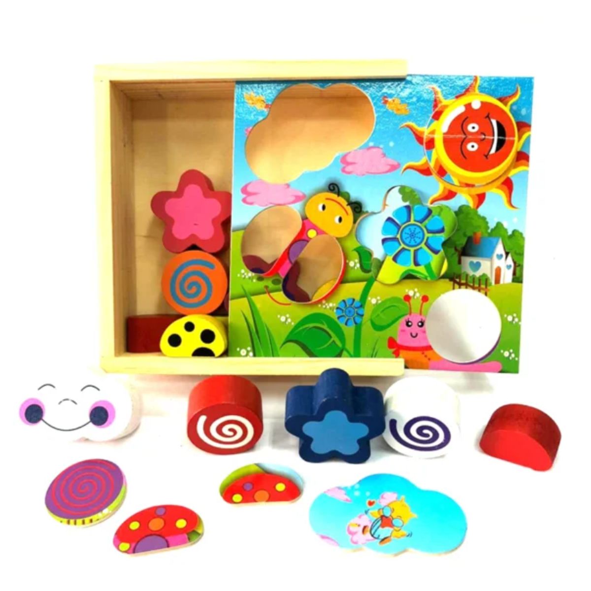 GENERICO - CAJA INTELIGENTE DE ENCAJE DE MADERA PARA NIÑOS DE 3+ AÑOS