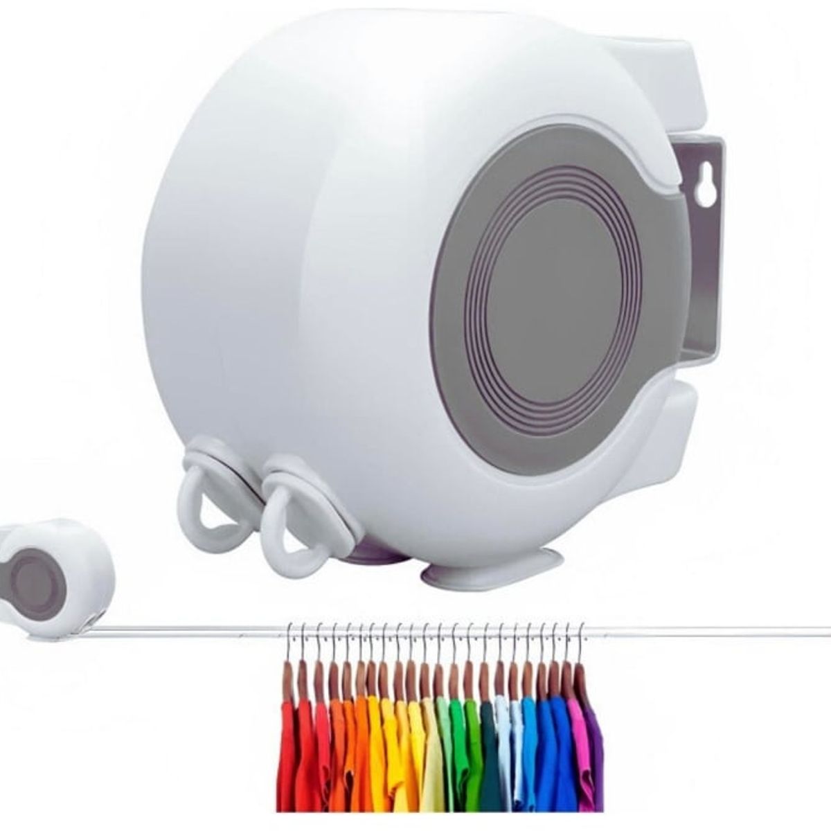 MERCADO CBF - Tendedero Retráctil Colgador Ropa Pared Doble Linea Cuerda