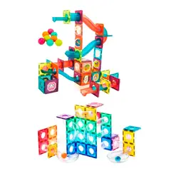 GENERICO - Bloques Magnéticos Construcción Didáctico Niños 61 piezas