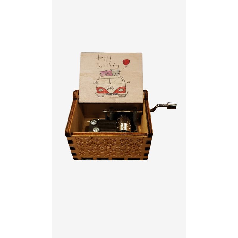 GENERICO - Caja Musical De Madera con manivela Varios Modelos