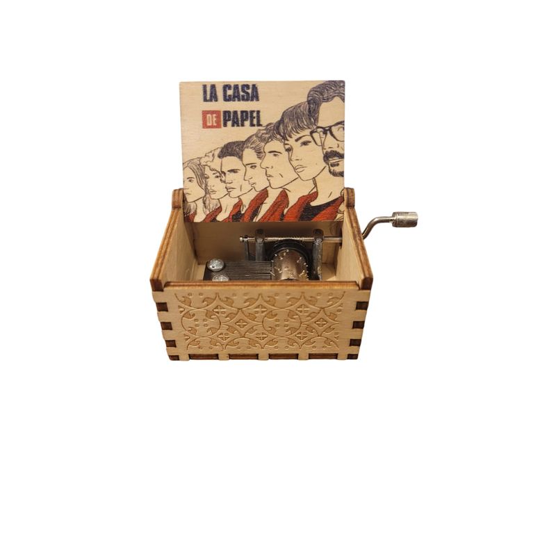 GENERICO - Caja Musical De Madera con manivela Varios Modelos