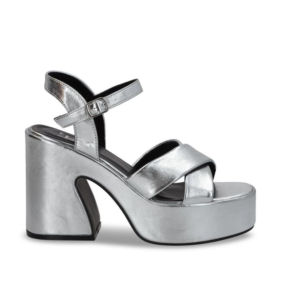 GOTTA - Sandalia Plataforma Plateada Mujer 45701