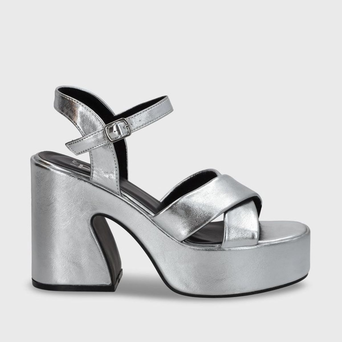 GOTTA - Sandalia Plataforma Plateada Mujer 45701