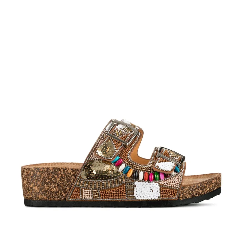 WEIDE - Sandalias Chalas Mujer Vintage Confort Pedrería Weide GH136