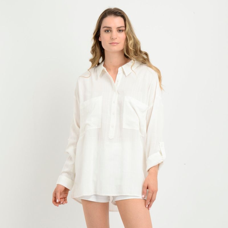 O'NEILL - BLUSA MANGA LARGA KRYSTEN  BEIGE CLARO