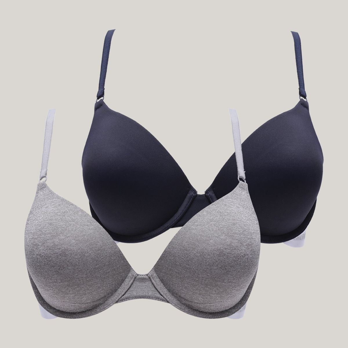 TOMMY HILFIGER - Pack De 2 Brassieres Push-Up Gris Tommy Hilfiger