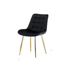 GENERICO - Silla Comedor Felpa Roma - Negro