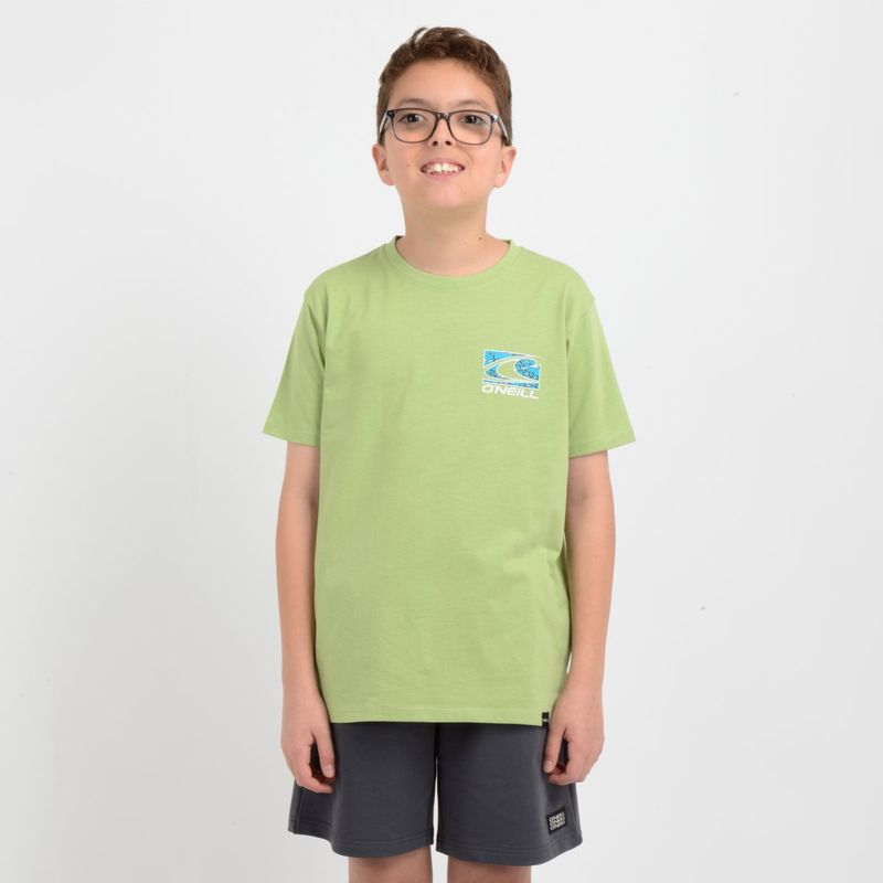 O'NEILL - POLERA MANGA CORTA LITTLE WAVE  VERDE