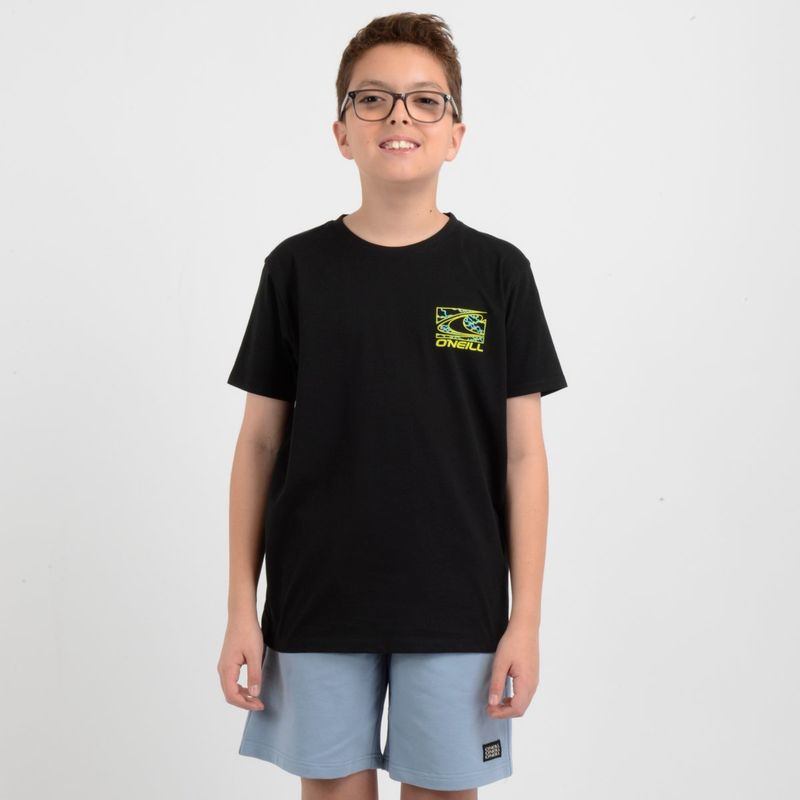 O'NEILL - POLERA MANGA CORTA LITTLE WAVE  NEGRO