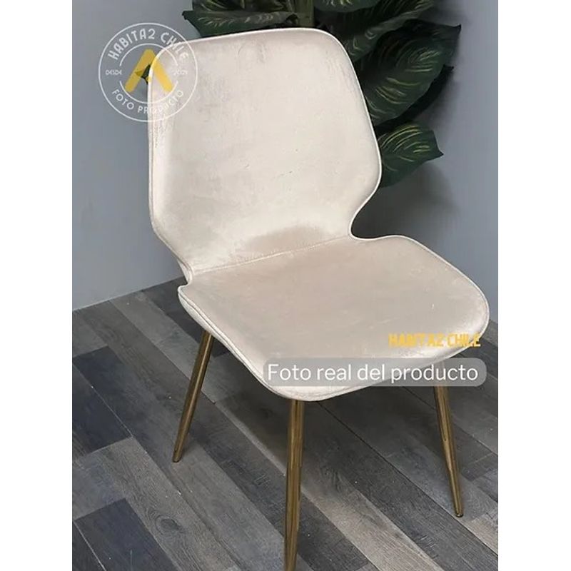 GENERICO - Silla Comedor Felpa Gabriela - Beige
