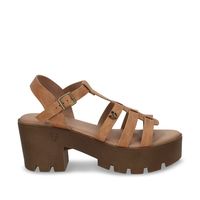 Sandalia Mujer Beige Plataforma 43023