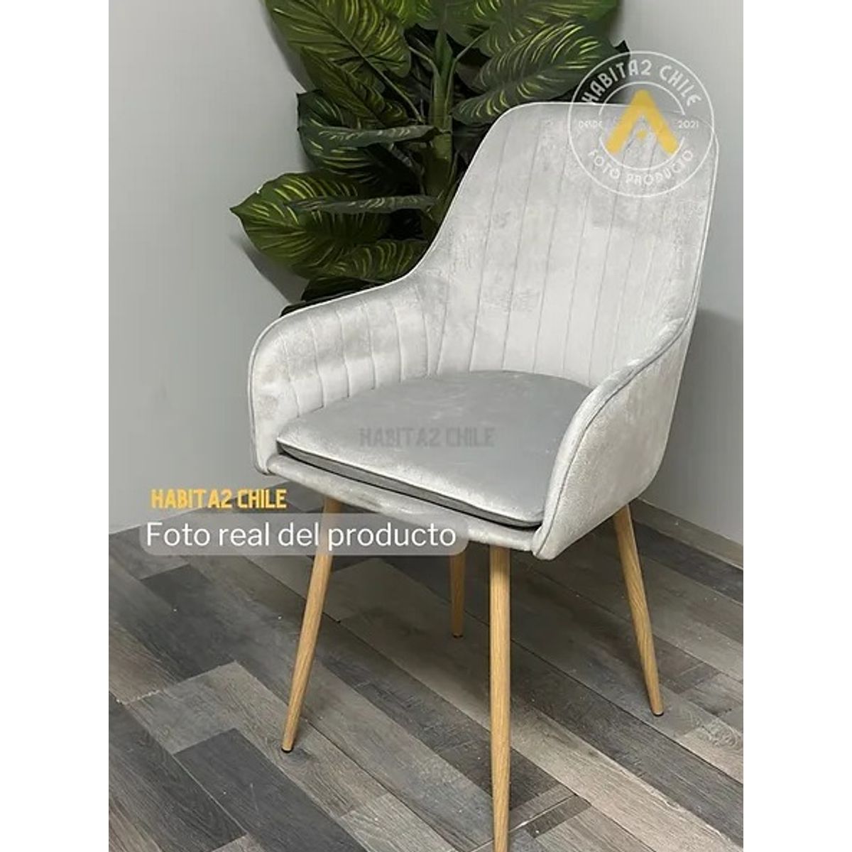 GENERICO - SITIAL POLTRONA  GRIS LINEAL WOOD