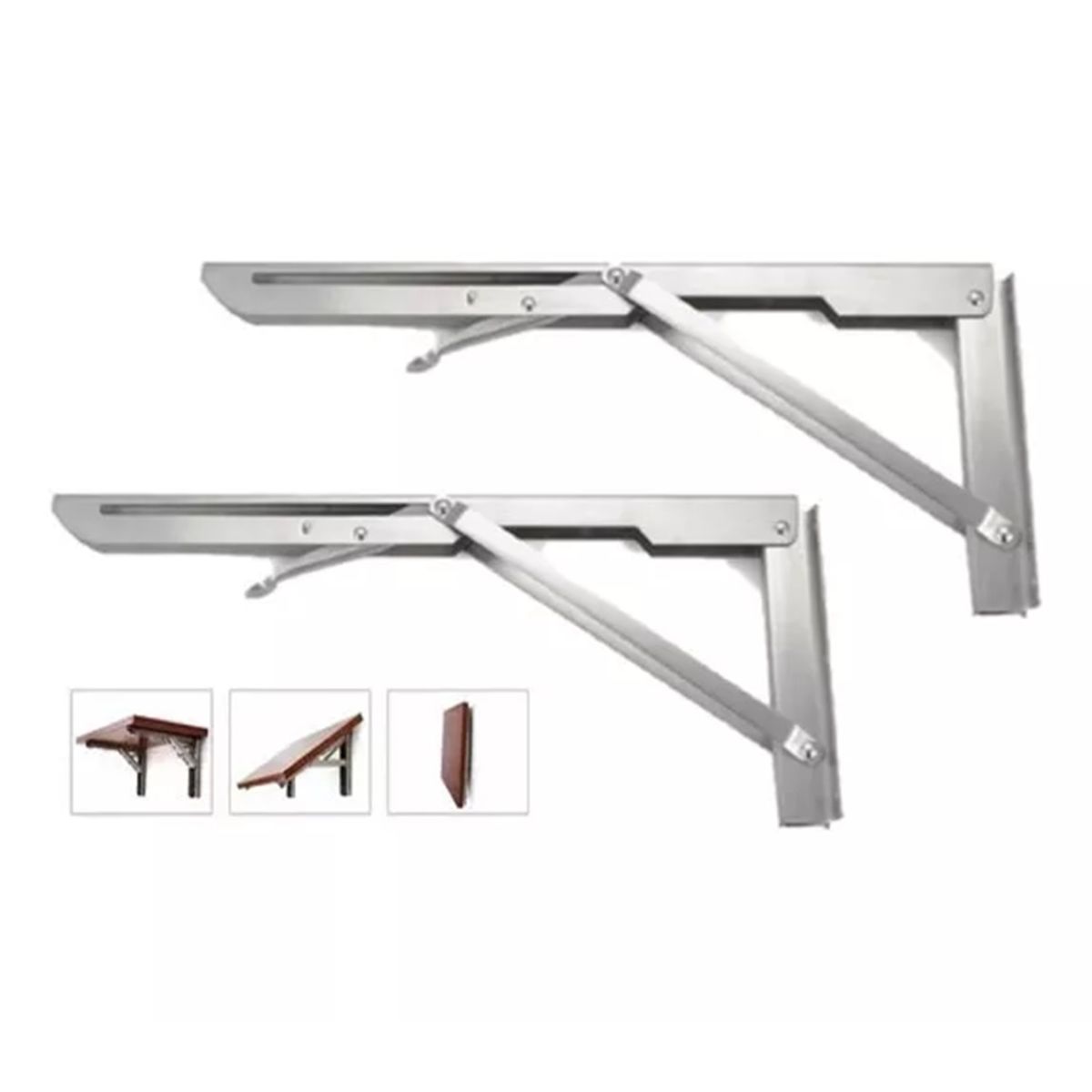 GENERICO - Bisagras  Repisa Plegable 35cm 1par