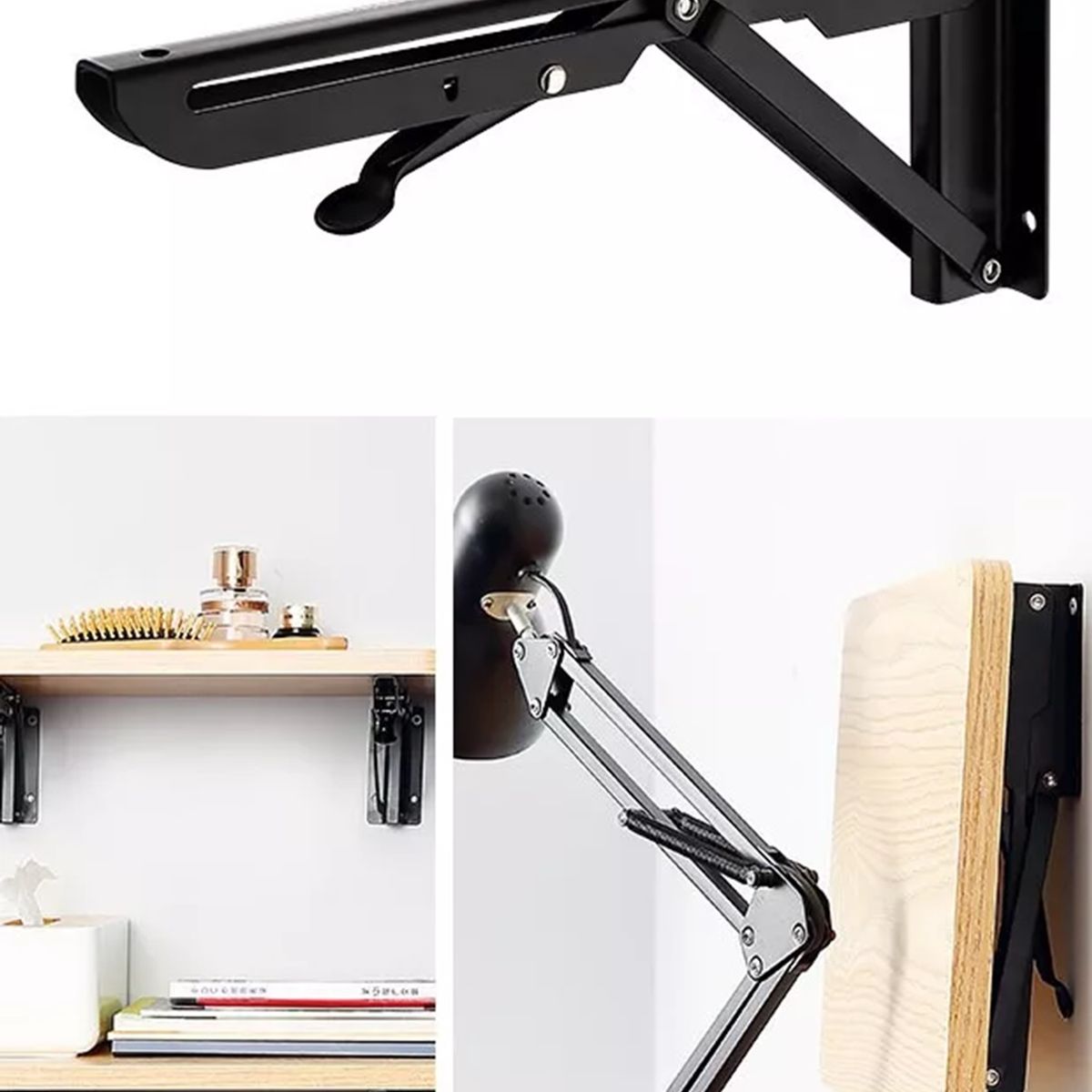 GENERICO - Bisagras  Repisa Plegable 35cm 1par