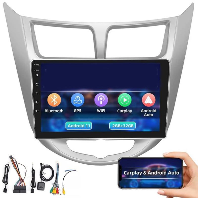 KUANGYE - Radio Auto Android 9 Pulgad 2gb+32gb + Bisel Hyunday Accent