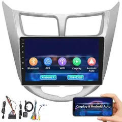 KUANGYE - Radio Auto Android 9 Pulgad 2gb+32gb + Bisel Hyunday Accent