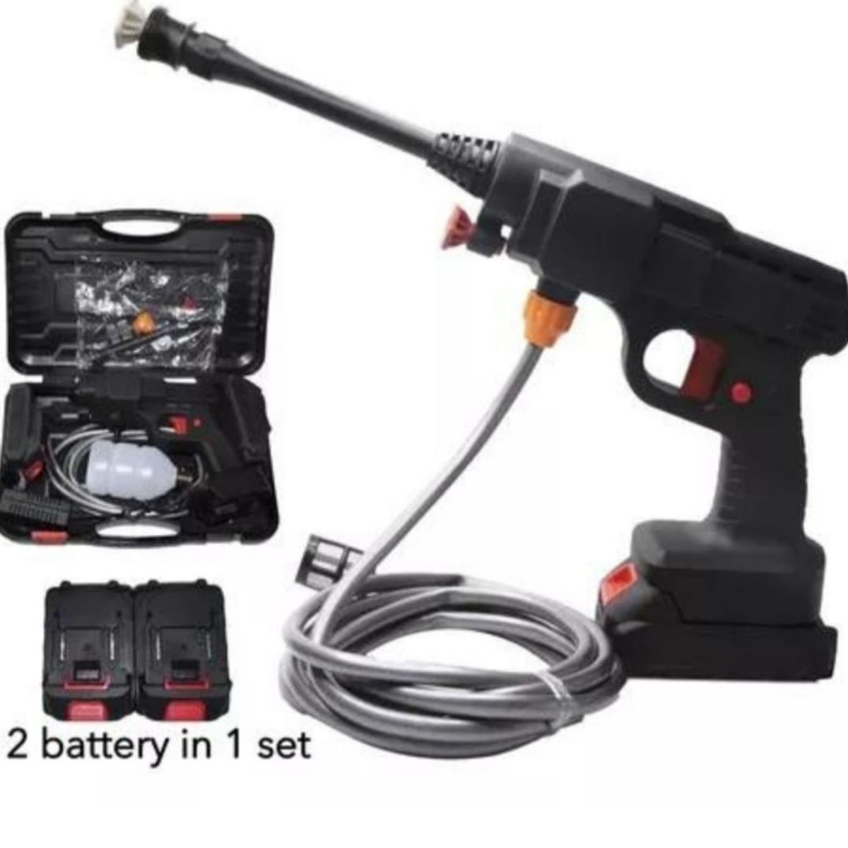 GENERICO - Hidrolavadora Alta Presión + 2 Baterías DE 96V