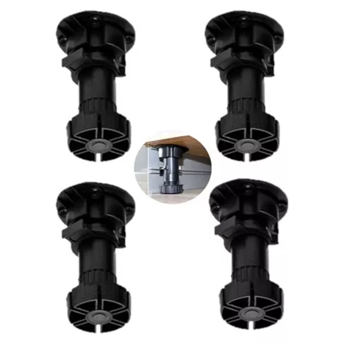 GENERICO - Patas Mueble Cocina Zócalo  Ajustable 10 A 12cm 4pc