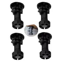 GENERICO - Patas Mueble Cocina Zócalo Ajustable 10 A 12cm 4pc