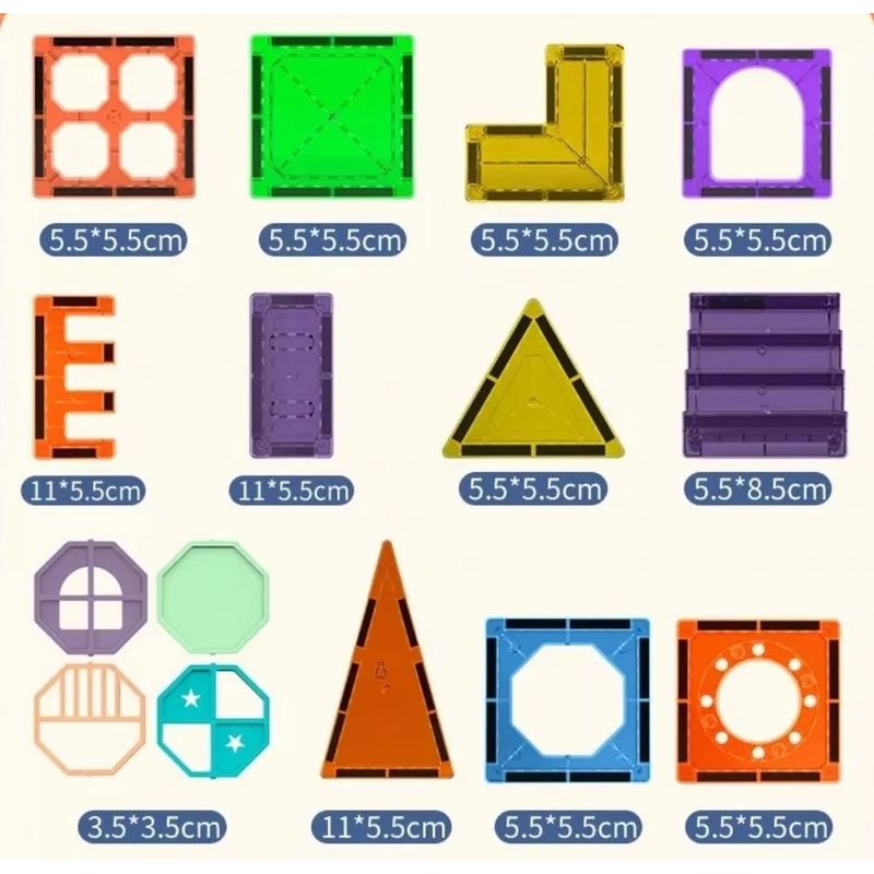 GENERICO - Bloques Magnéticos 20 Pcs. Magnetic Building Tiles