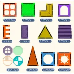 GENERICO - Bloques Magnéticos 20 Pcs. Magnetic Building Tiles