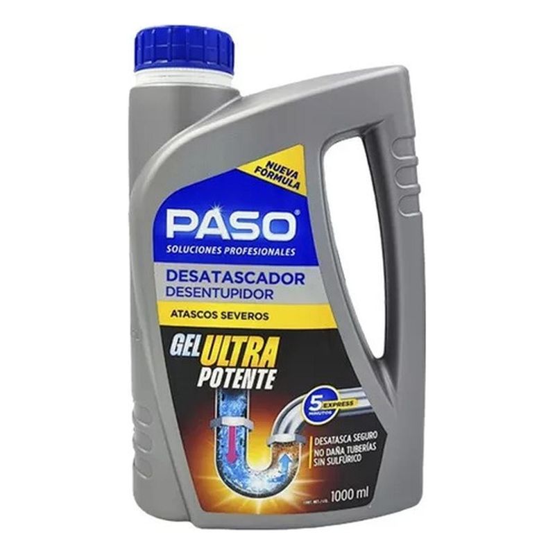 PASO - Desatascador Desentupidor Gel Ultra Potente Paso 1000ml