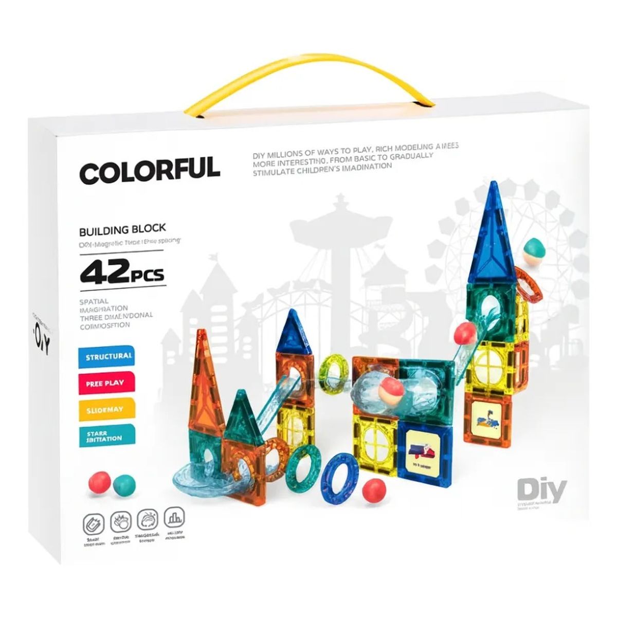 GENERICO - Bloques Construcción Didáctico Niños 3d magnetic