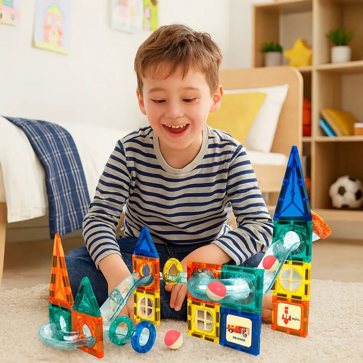 GENERICO - Bloques Construcción Didáctico Niños 3d magnetic