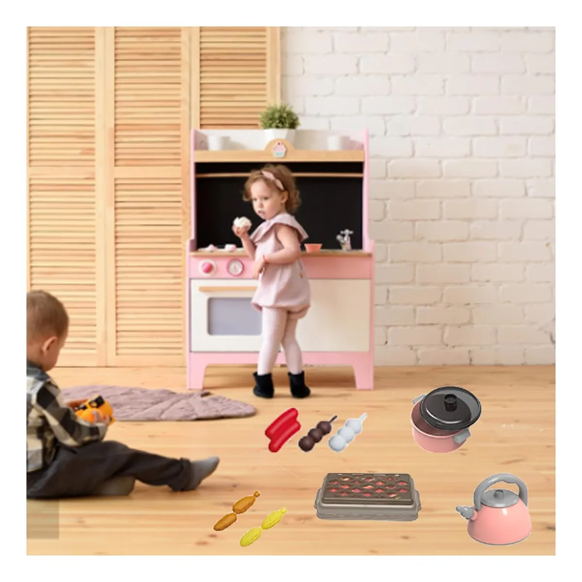 ATURE - 61 Piezas Juguetes De Cocina Utensilios Juego De Casa Niños