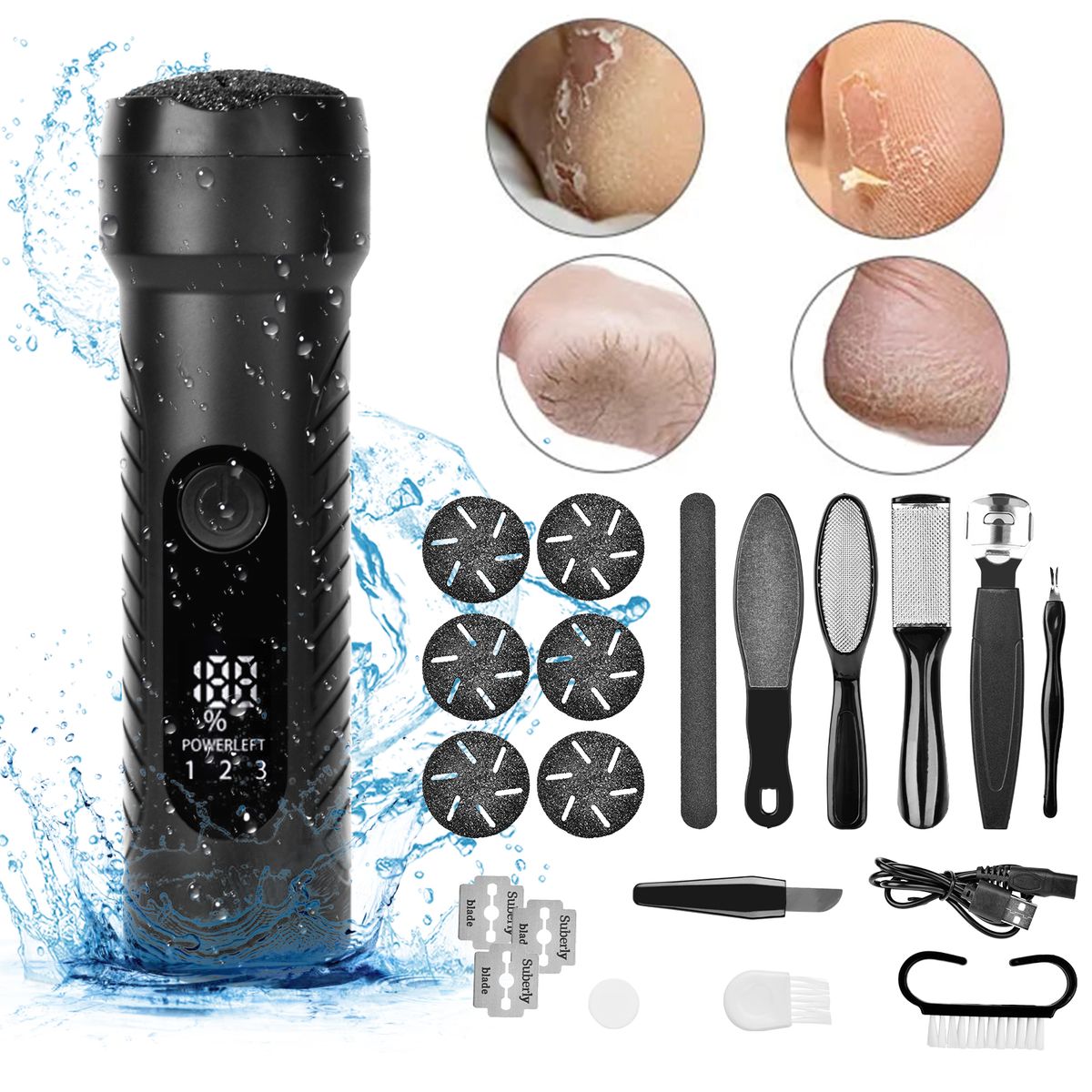 YAYKO - Recargable Removedor Eléctrico Pies De Callos